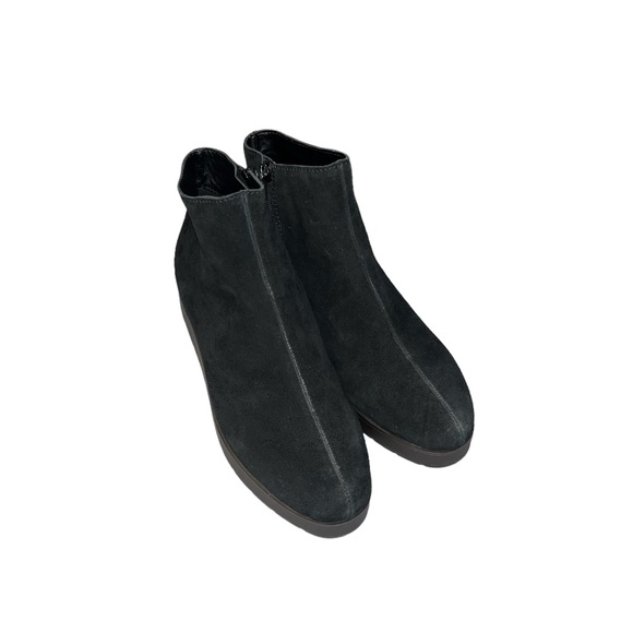 Lucky Brand Karmeya Black Suede Leather Booties - Picture 4 of 12